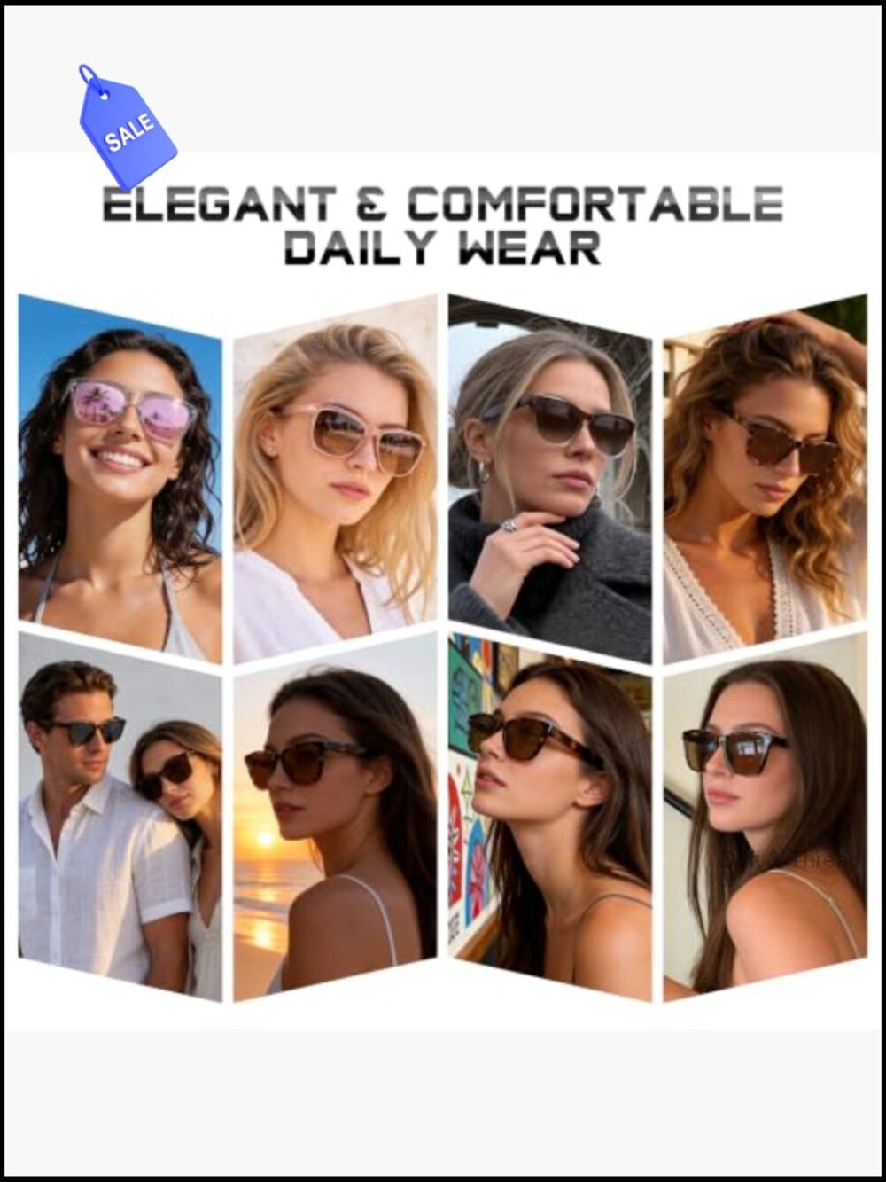 Polarized Sunglasses for Women Men UV400 Protection Oval Retro Lightweight - Picture 3 of 7